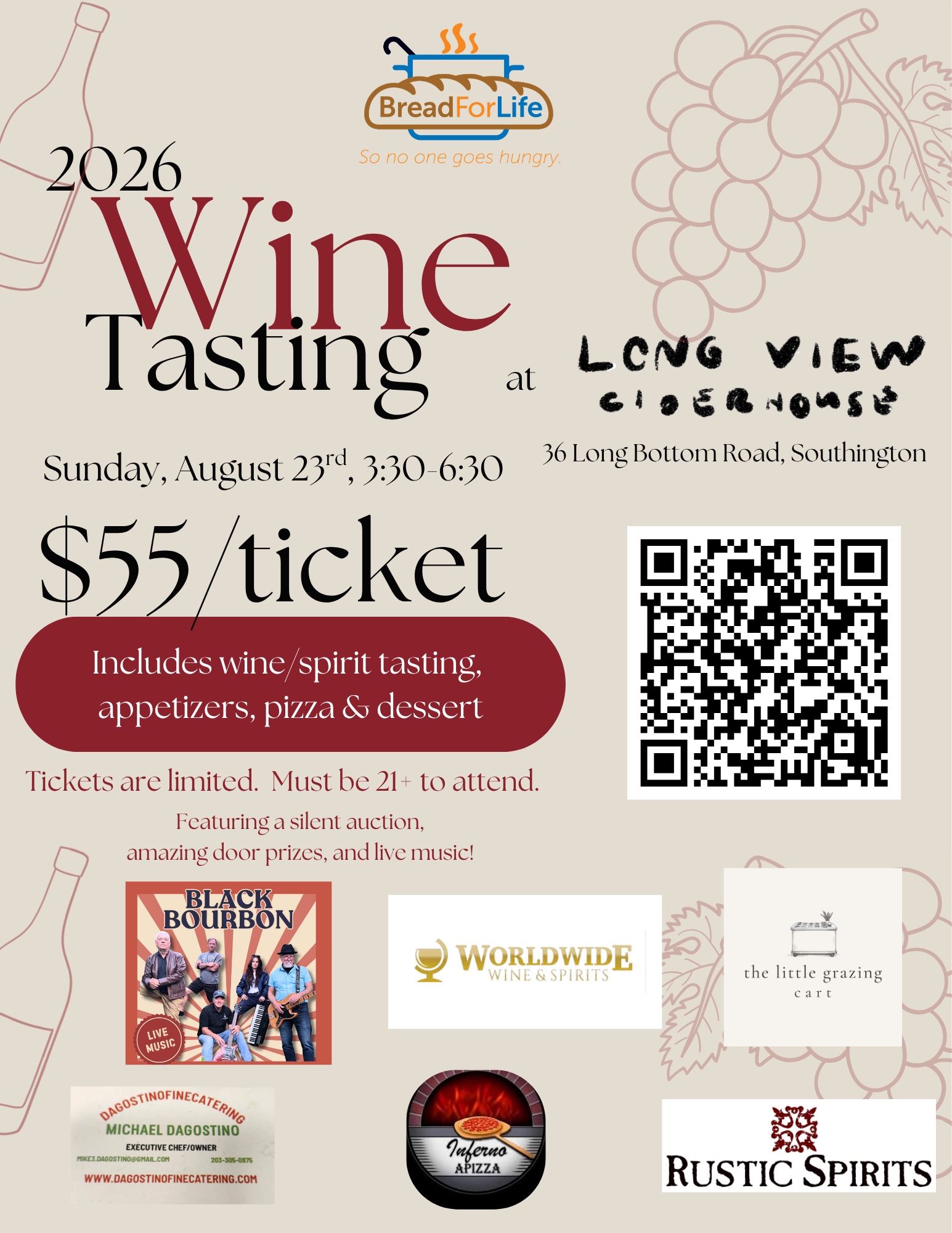 bread for life wine tasting 2026